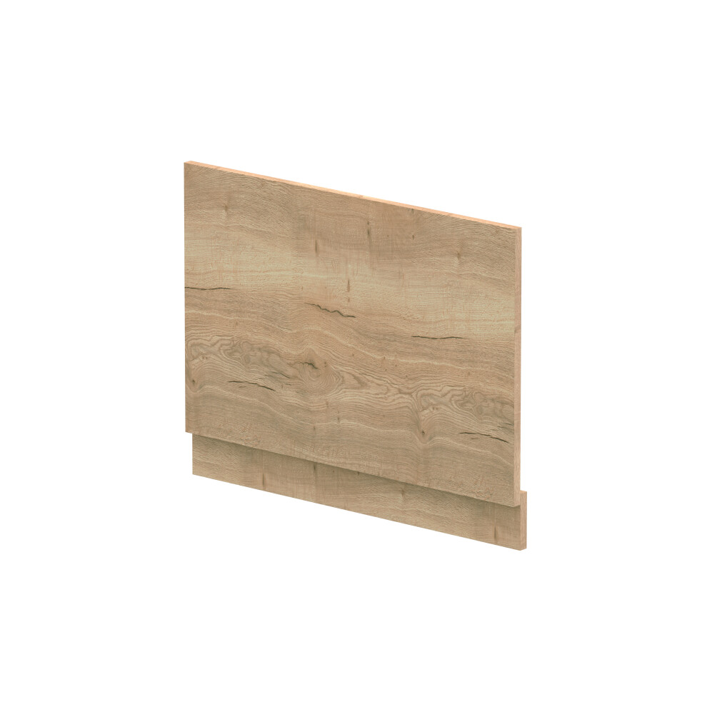 750mm Edge/Power Straight End Bath Panel & Plinth - Textured Woodgrain Autumn Oak