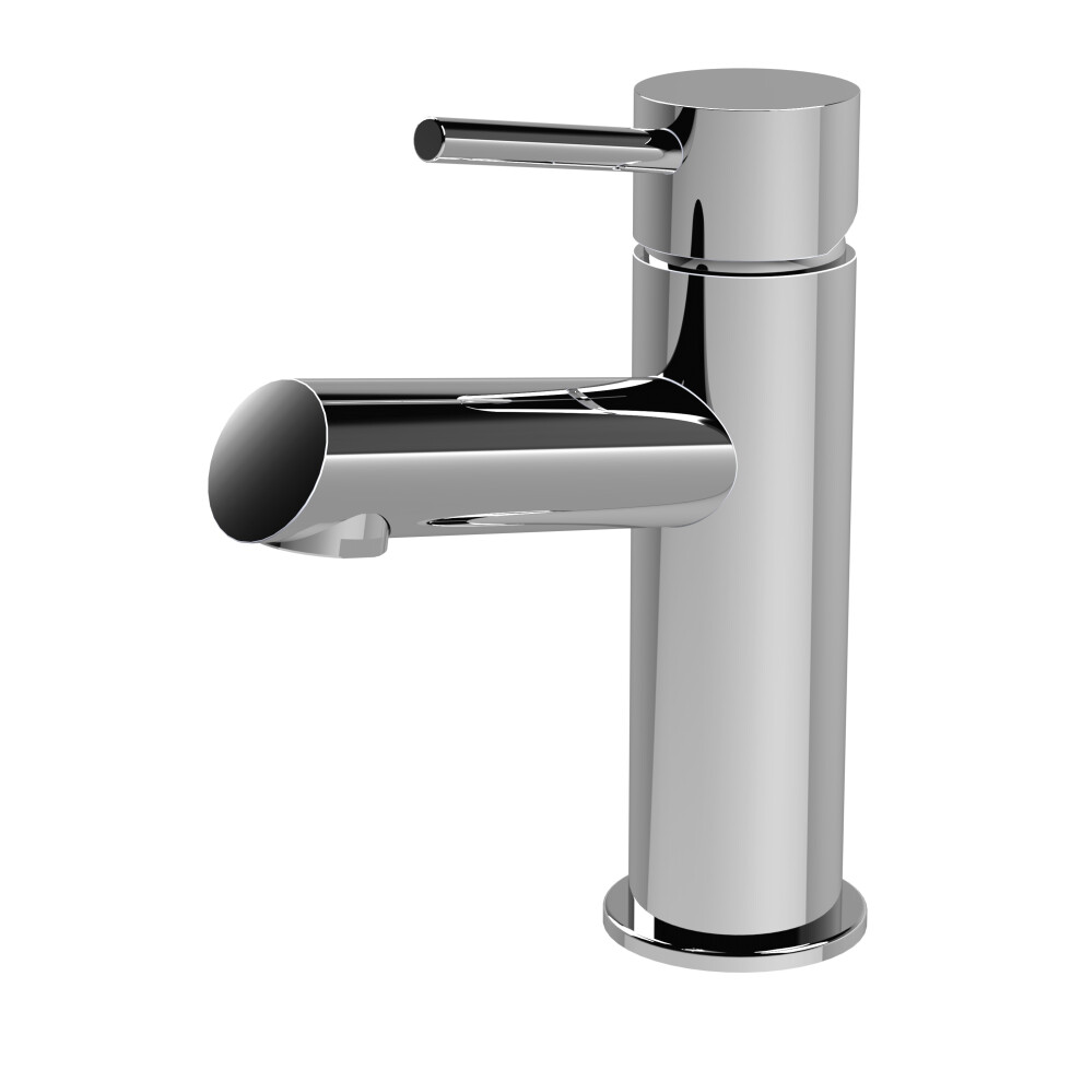 Round Mono Basin Mixer Tap & Push Button Waste - Chrome - Balterley