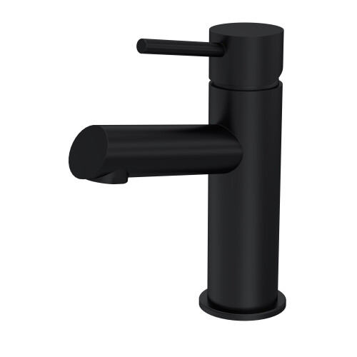 Balterley Round Mono Basin Mixer Tap & Push Button Waste - Matt Black - Balterley