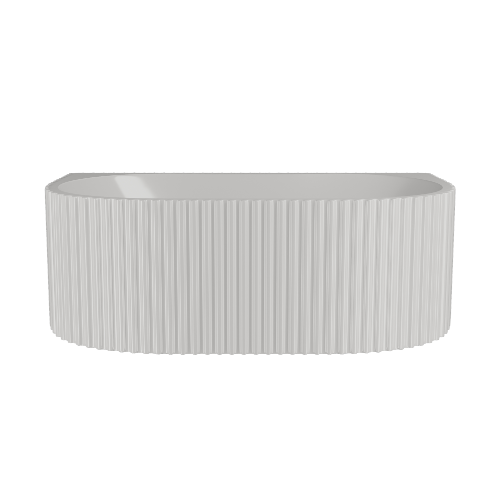 Contemporary Back To Wall Freestanding Bath With Ribbing From Balterley - 1700Mm X 780Mm 5056678480885