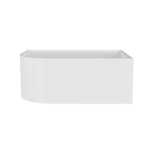 Right Hand J-Shaped Freestanding Bath from Balterley - 1500mm x 740mm