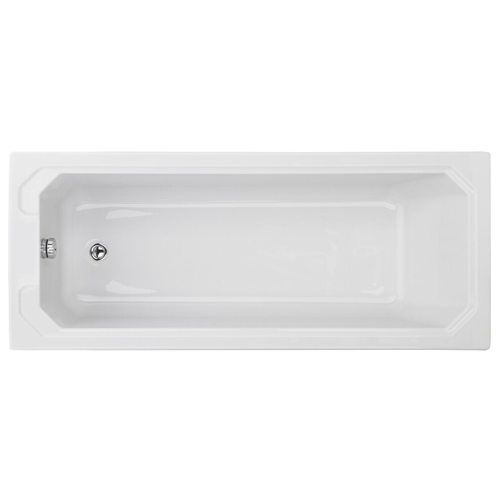 Traditional Straight Single Ended Shower Bath Tub - 1700mm x 700mm