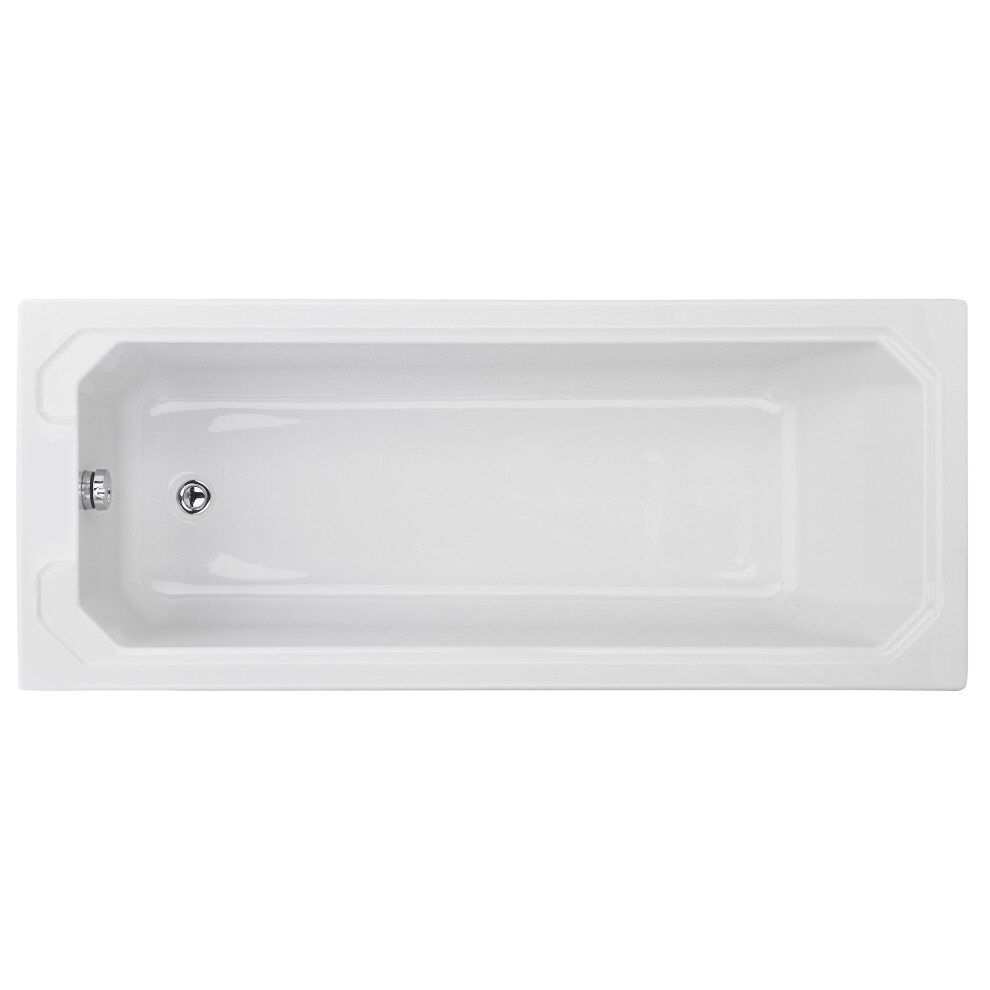 Traditional Straight Single Ended Shower Bath Tub - 1700Mm X 750Mm 5056211824428
