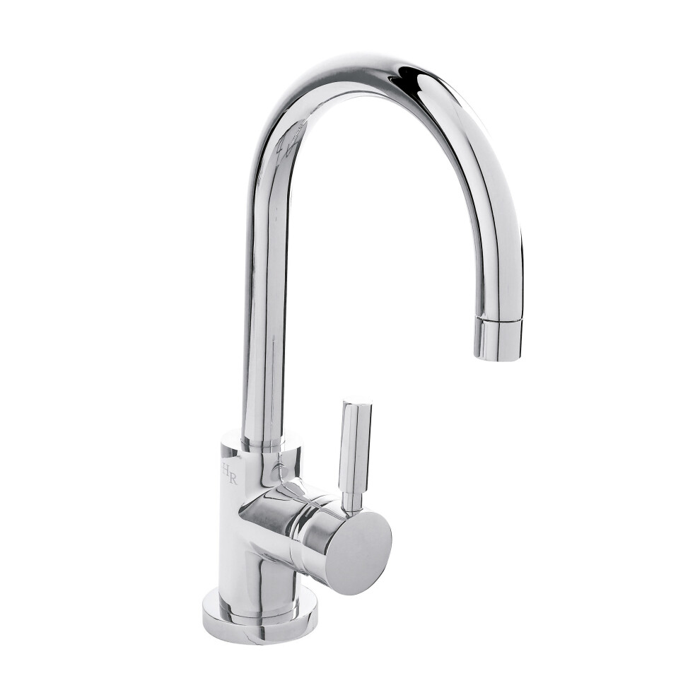 Contemporary Arch Round Tall Lever Mono Basin Mixer Tap (Waste Included) - Chrome - Balterley