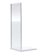 Ruwa 6mm Toughened Safety Glass Side Panel - 1900 x 760mm - Chrome - Balterley