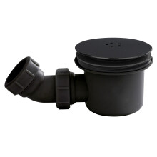 Resin Shower Tray Mega Flow Waste - Black