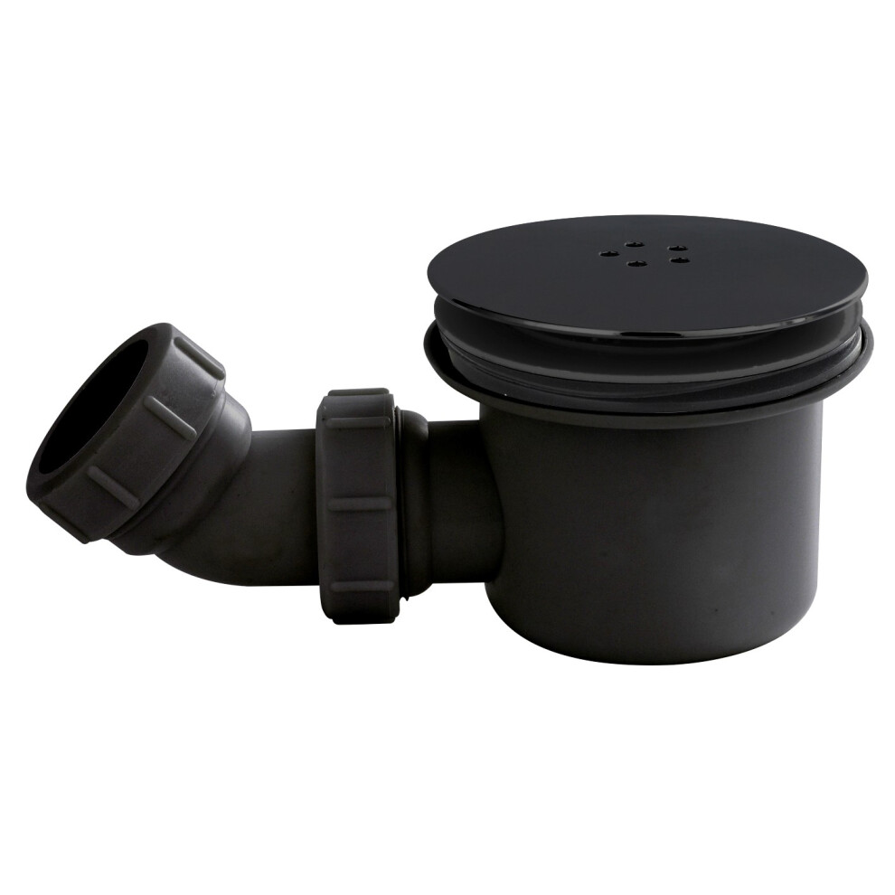 Resin Shower Tray Mega Flow Waste - Black 5056462690490