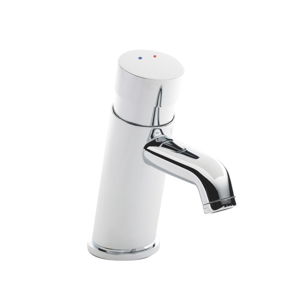 Push Button Mono Basin Tap - Chrome