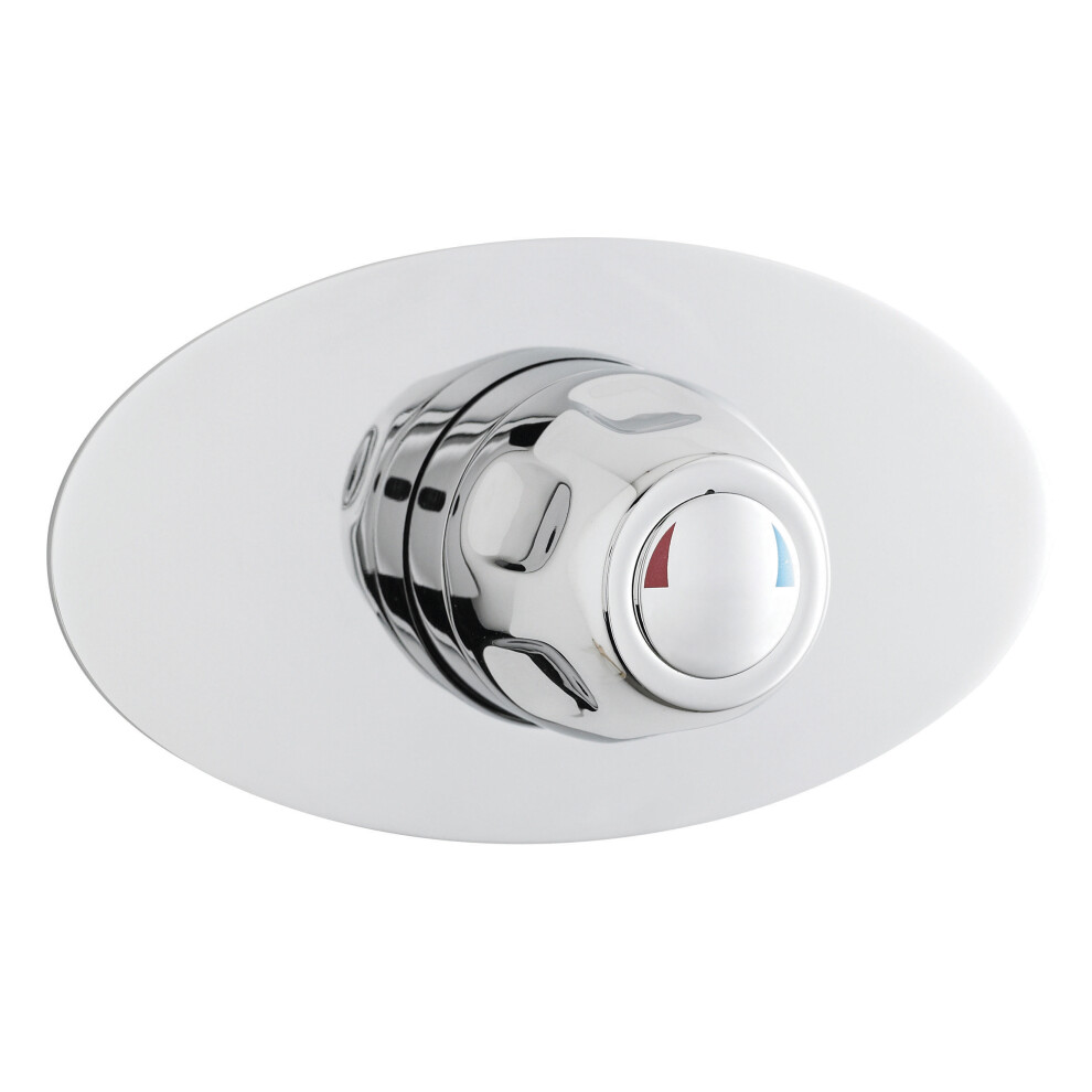 Contemporary Round Concealed Sequential Thermostatic Shower Valve - Chrome - Balterley