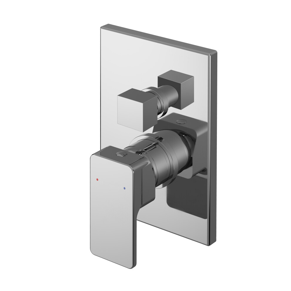 Empire Square Concealed Manual Shower Valve with Diverter (2 Outlets) - Chrome - Balterley