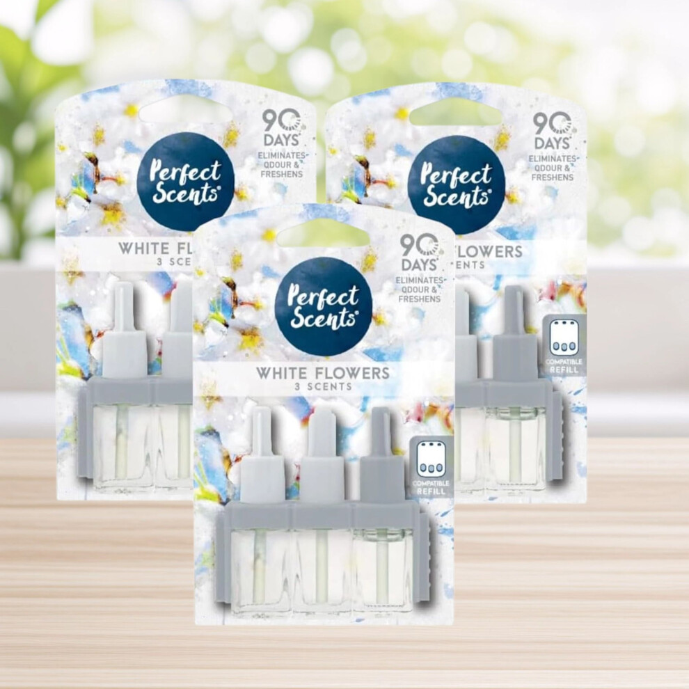 Gooseberry Makes Perfect Scents 3X Plug In Refill Oil For 3 Volution White Flowers Perfect Scents