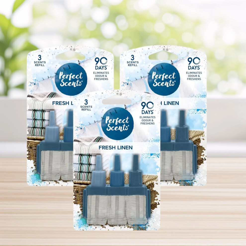 Gooseberry Makes Perfect Scents 3X Plug In Refill Oils For 3 Volution Fresh Linen Perfect Scents