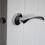 (Polished Chrome) VIBE Twirl Push Button Privacy Door Handle 3