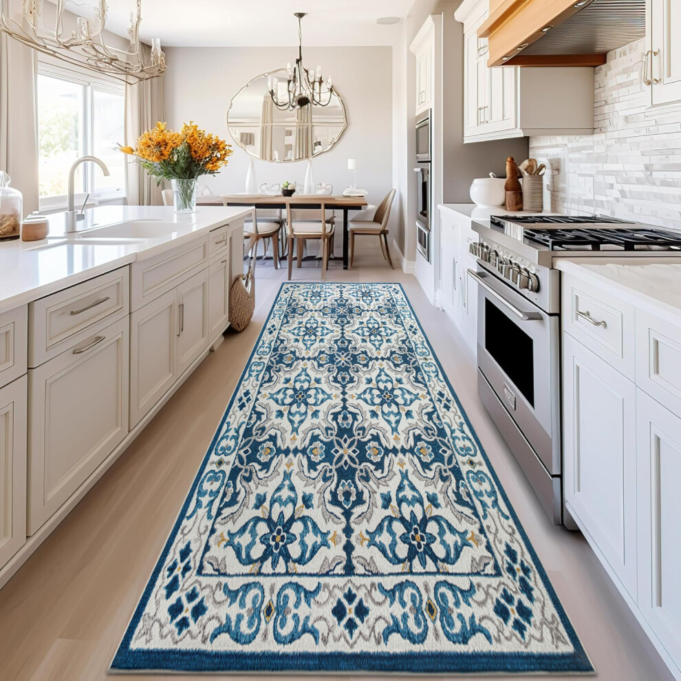 Oxford Homeware (80 X 300 Cm, Luna) Luxury Printed Rugs Large Runner Rug & Door Mats Multicoloured