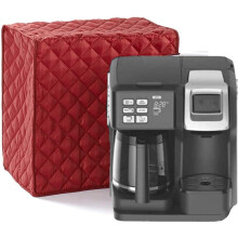 (Red) Coffee Machine Cover Dustproof Espresso Appliance Cover Waterproof Large Single-Serve Brewer Cover Compatibel with Keurig K50 K400 K500 Series