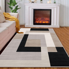 (120 X 170 cm, Milo Neutral) Luxury Printed Rugs Large Runner Rug & Door Mats