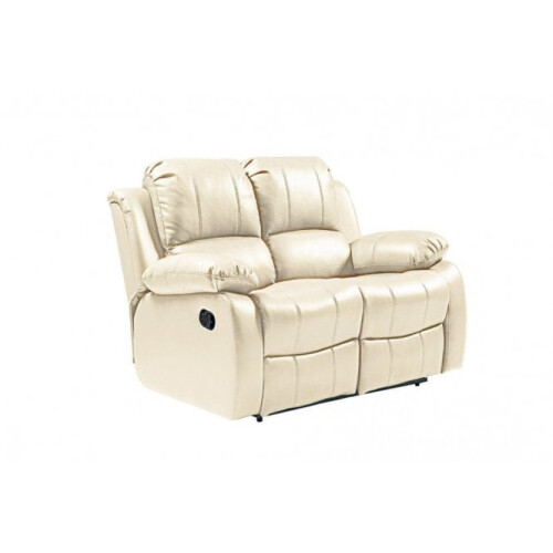 Valencia Cream Leather Recliner 2+1+1 Seater Sofa Set 1