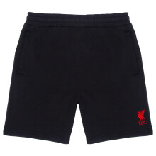 (Black, Large) Liverpool FC Official Football Gift Mens Fleece Jogger Shorts