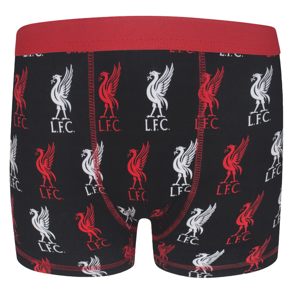 (Black, 5-6 Years) Liverpool FC Official Football Gift 1 Pack Boys Boxer Shorts