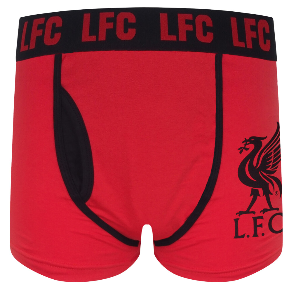 (Red 1 Pack, Small) Liverpool FC Official Football Gift Mens Crest Premium Boxer Shorts