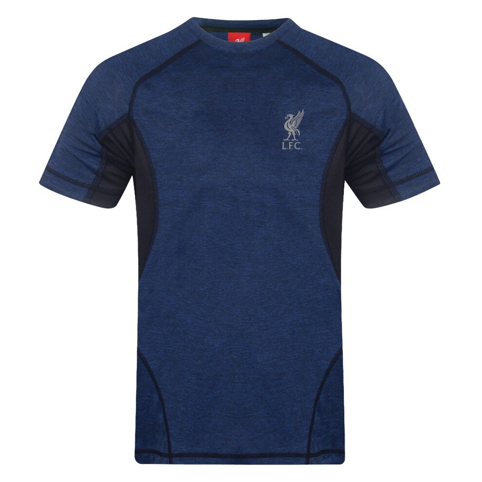 (Royal Blue, 4-5 Years) Liverpool FC Official Football Gift Boys Poly Training Kit T-Shirt