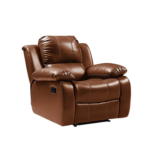 Valencia Tan Leather Recliner 2+1 Seater Sofa Set 2