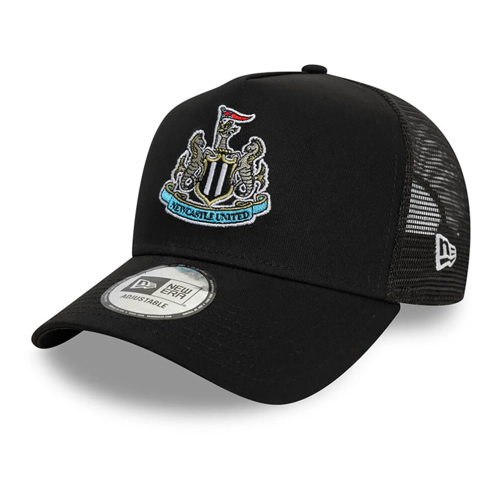 Newcastle United FC New Era Core Black E Frame Trucker Adjustable Cap