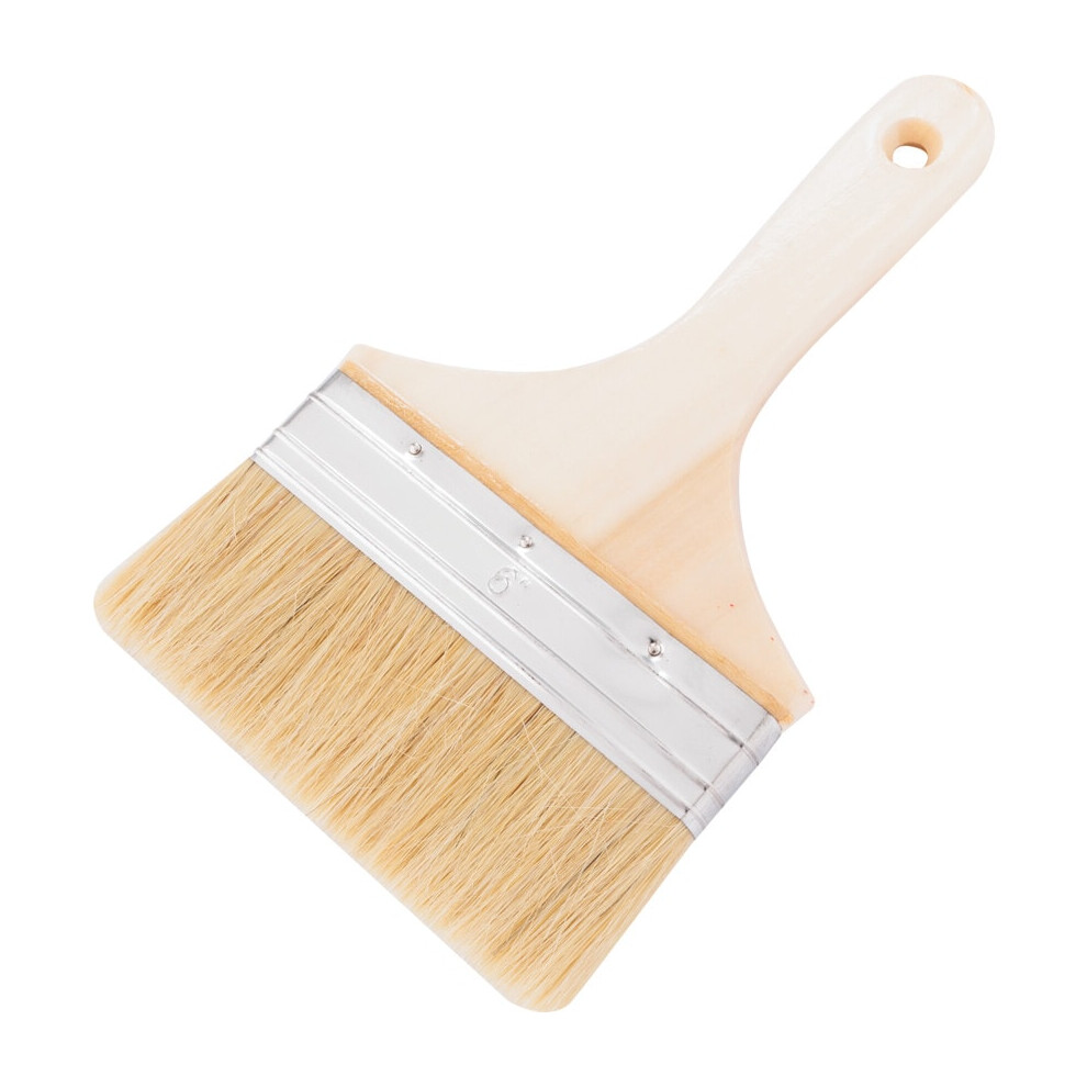 Block Paint Brush, Natural Bristle, 6in