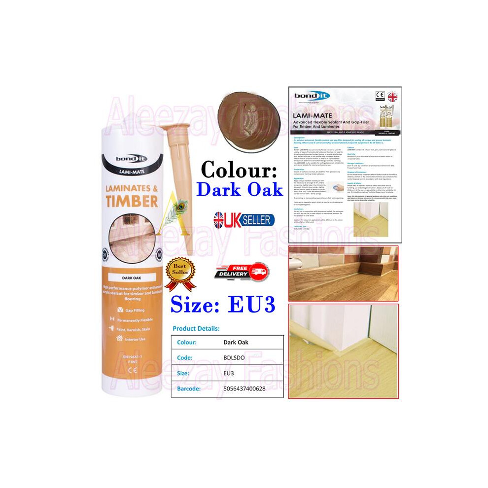 Bond It Lami-Mate Timber Laminate Sealant Wood Floor  - Dark Oak