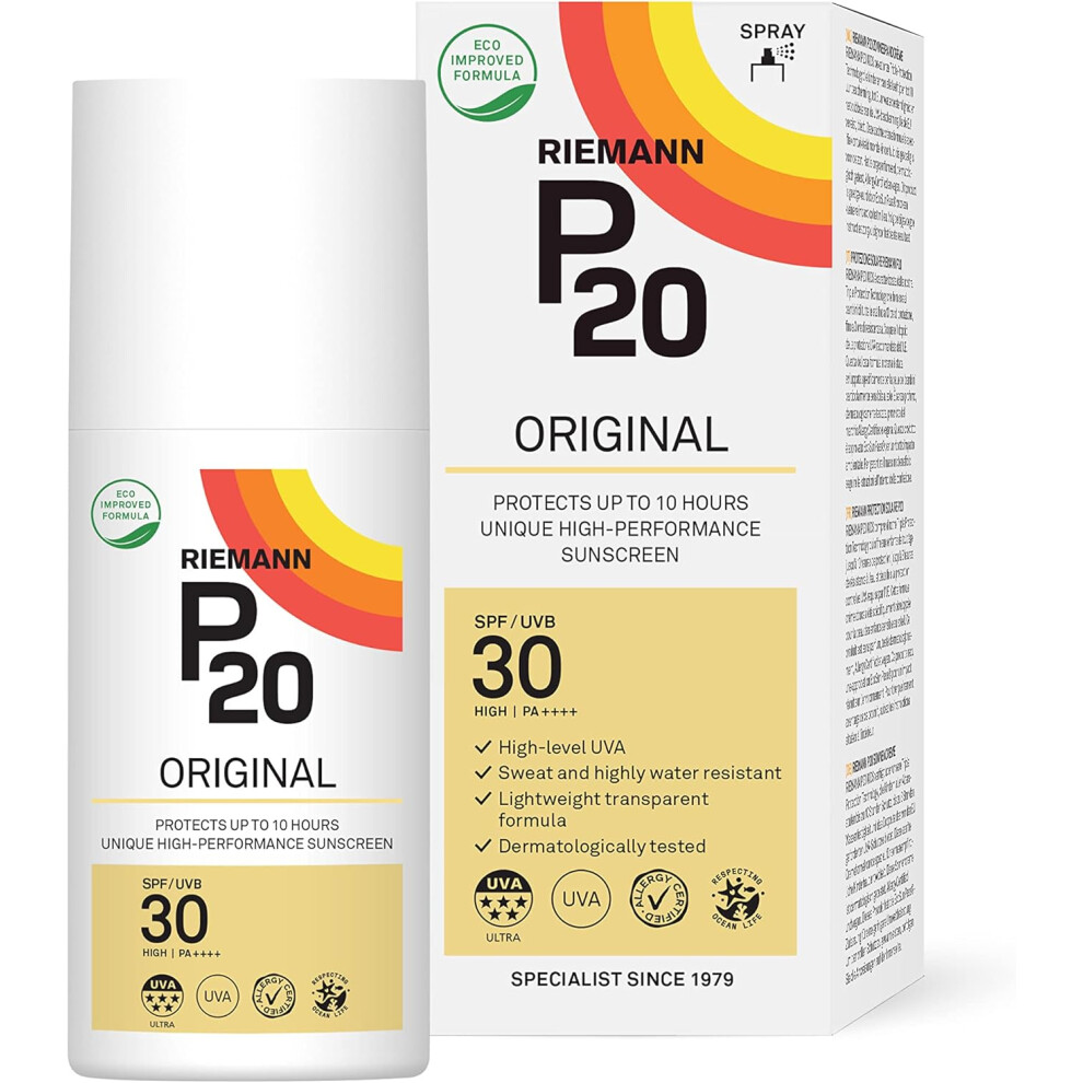 RIEMANN P20 Original SPF30 Spray, 200ml, Advanced Sunscreen Protection