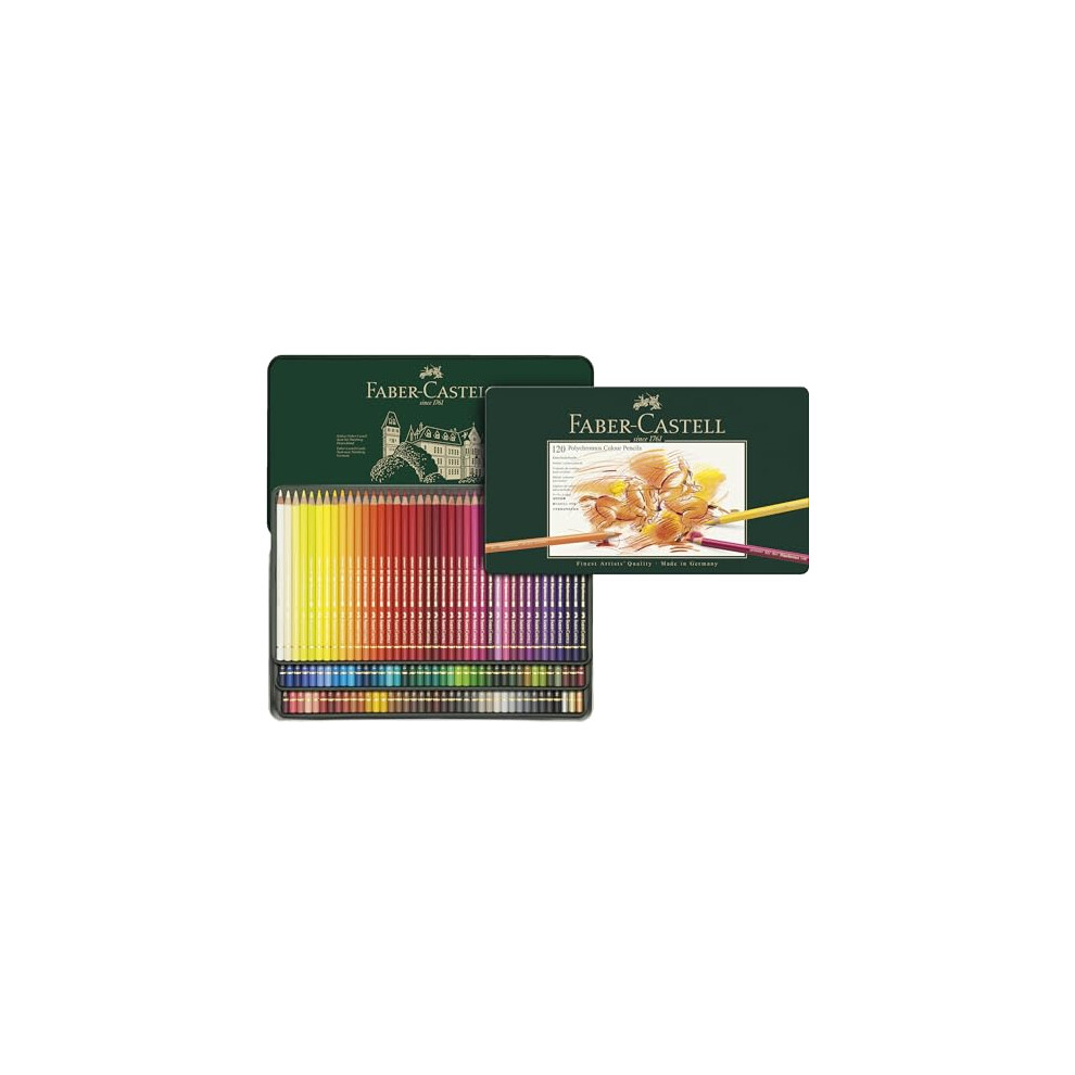 Faber-Castell Art & Graphic Polychromos Colour Pencil, Multicoloured, Tin Of 120, For Art, Craft,