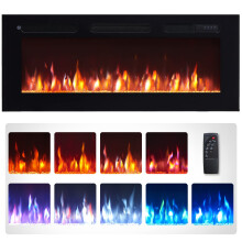 FLAMEKO Wilton 3 in 1 Electric Fireplace, Freestanding, Wall Mounted, Recessed, 9 Colour Flame Effect, Media Wall Compatible