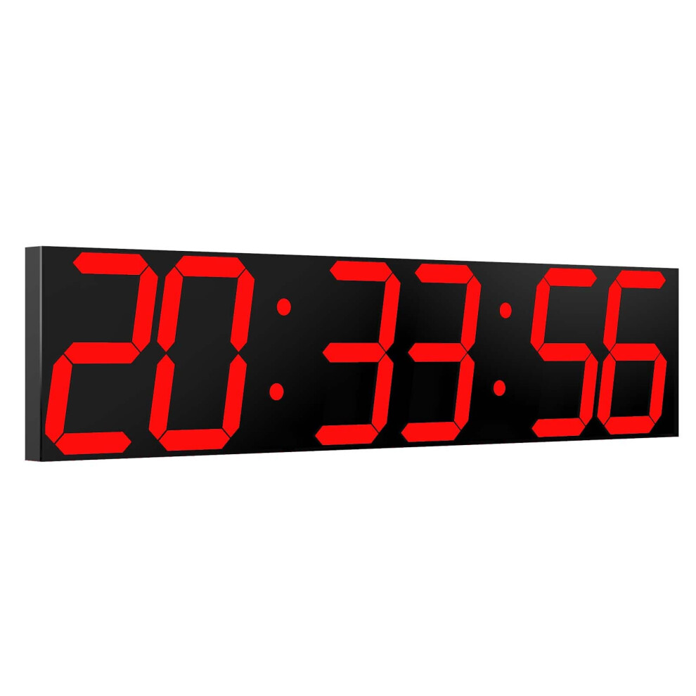 CHKOSDA Digital Wall Clock, Oversize Led Digital Clock with Auto Dimmer, Huge Countdown Timer with Remote Control