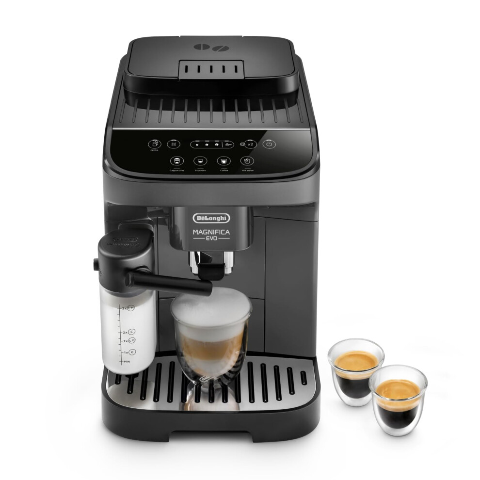 De'Longhi Magnifica Evo ECAM292.52.GB, Automatic Coffee Machine with Milk Frother, LatteCrema Small Carafe