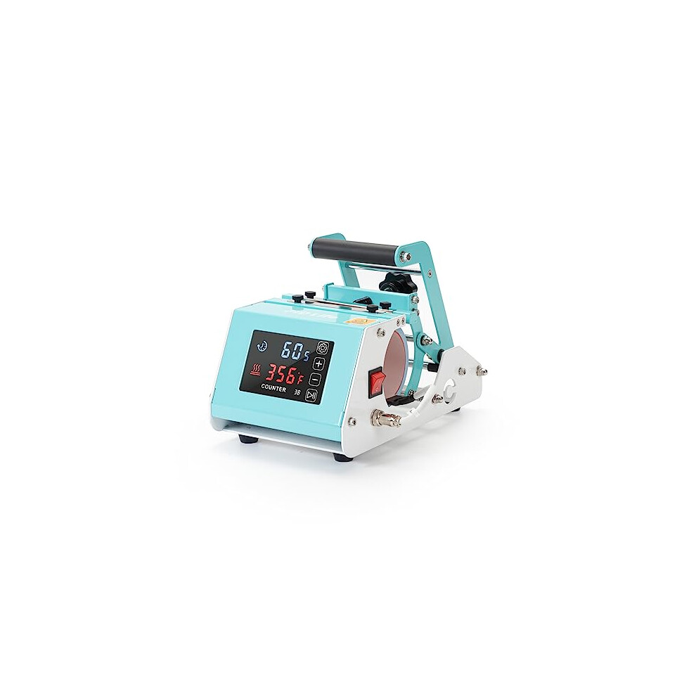 PYD Life 220 V Mini Mug Heat Press Machine Mint Green Tumbler Heat Press Machine Touch Screen for 11 OZ 15 OZ Sublimation Mugs