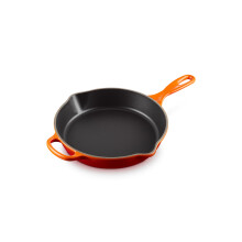 Le Creuset Signature Enamelled Cast Iron Deep Skillet With Helper Handle and Two Pouring Lips, For All Hob Types and Ovens, 26cm, 2 Litre