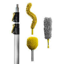 DocaPole 36 ft High-Reach Dusting Kit with 7-30 ft Telescopic Pole (DCZ-P-3PieceDustingKit) - 3 Attachments