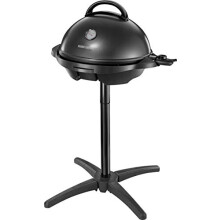 George Foreman Indoor Outdoor BBQ Electric Grill [1500cm2 cooking surface, Variable temperature control & viewing gauge, Use with or without stand