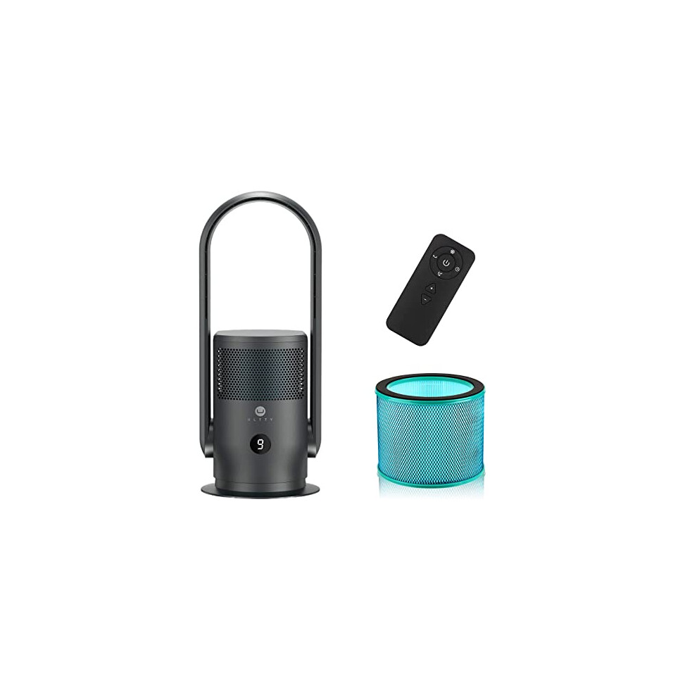 Ultty Bladeless Tower Fan with Air Purifier, Bladeless Fan Portable Air Purifier Fan with Remote, Touch, Timer, HEPA Filter
