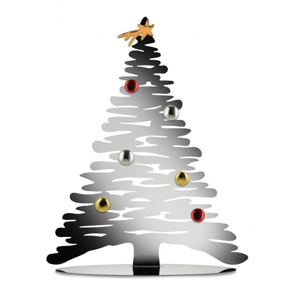 Alessi Christmas Ornament, Steel, Grey, 35.5 x 14 x 45 cm