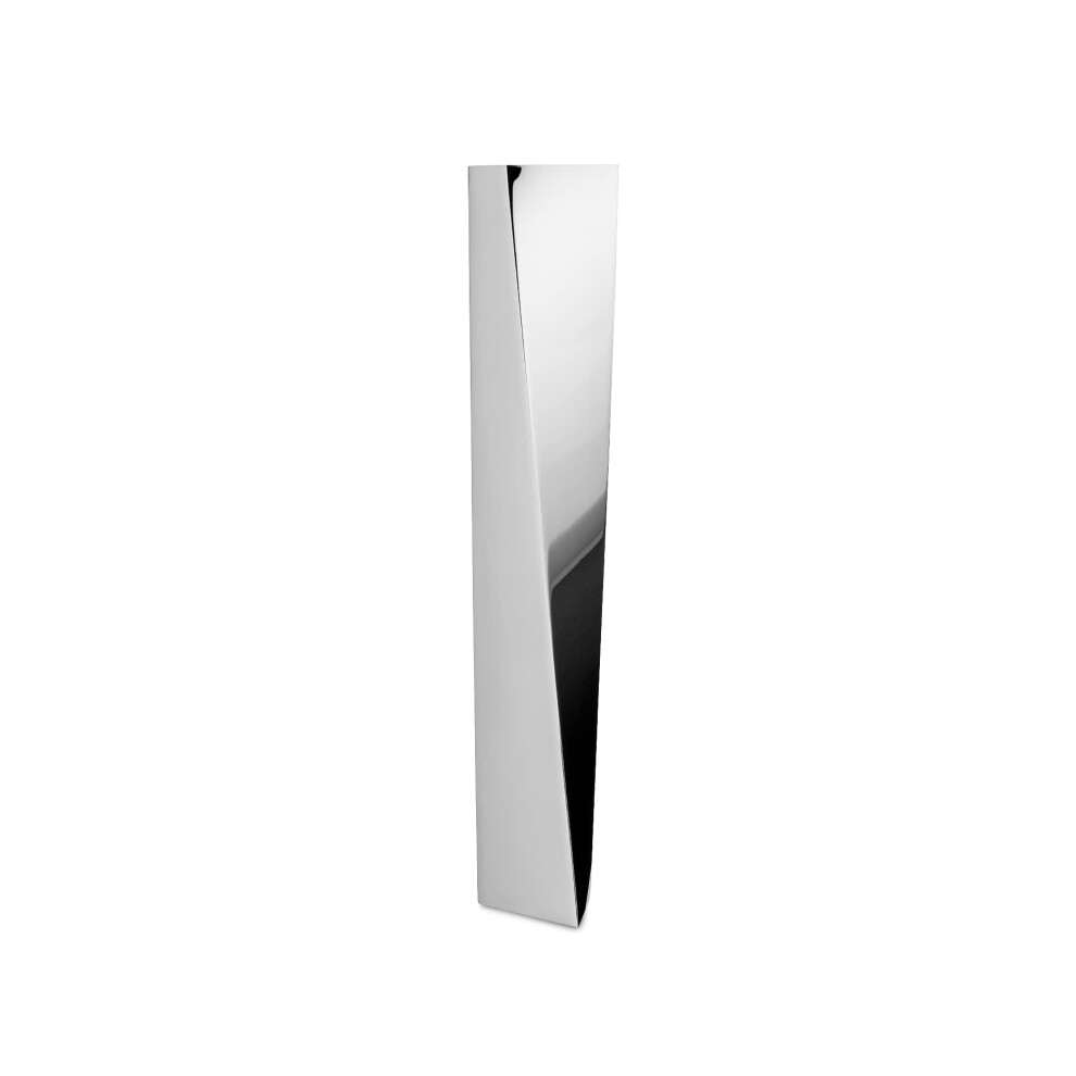 Alessi Crevasse Flower Vase, Stainless Steel, Silver
