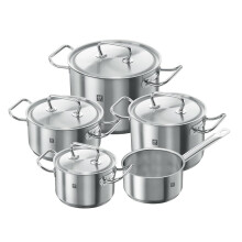 Zwilling Twin Classic 5-piece Saucepan Set, with 4 Lids, Suitable for Induction, Stainless Steel, 48 x 38 x 28 cm, Silver
