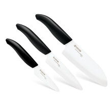 Kyocera Set FK-3PC-BK Ceramic Knife, Black,7.5cm, 11cm, 14cm