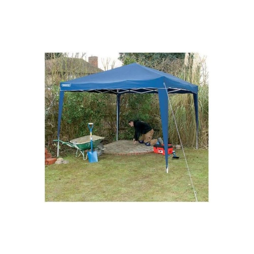 Draper 76940 Concertina Gazebo, 3 x 3m, Blue