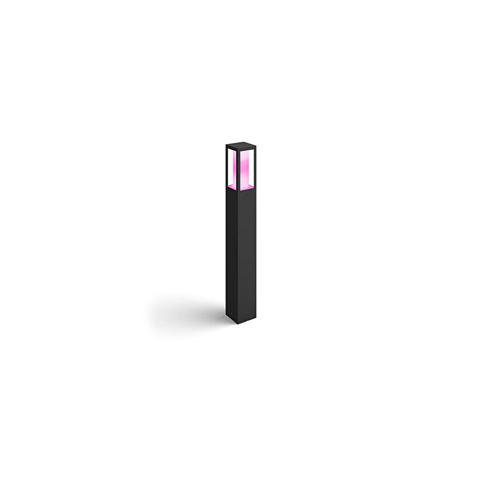 Philips Hue Impress White and Colour Ambiance Pedestal [UK Version - Black] Low Voltage. For Outdoor Lighting, Patio, Terrace, Garden.