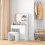 Homcom HOMCOM Dressing Table with Mirror and Stool, Makeup Desk for Bedroom, White 8