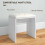 Homcom HOMCOM Dressing Table with Mirror and Stool, Makeup Desk for Bedroom, White 6