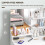 Homcom HOMCOM Dressing Table with Mirror and Stool, Makeup Desk for Bedroom, White 5