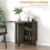 Homcom HOMCOM Mobile Drop Leaf Dining Table Folding Desk w/ 2 Wheels Dark Grey 4