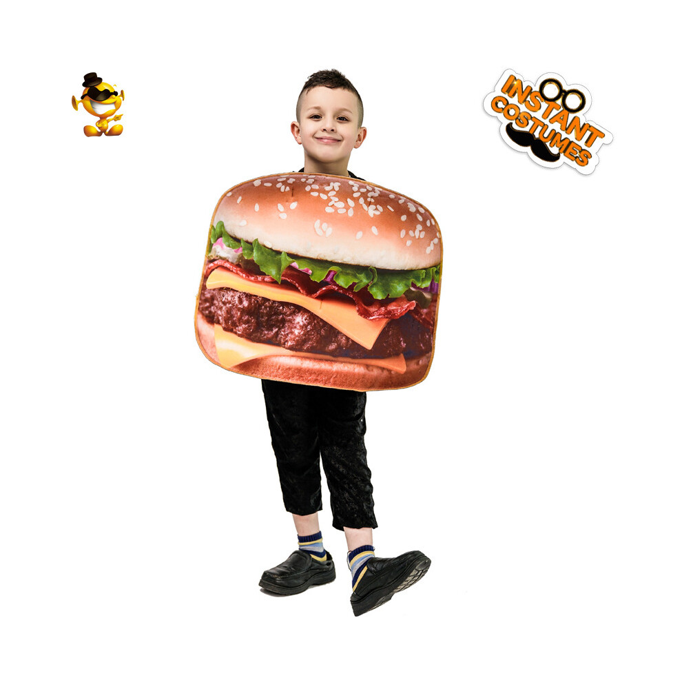 (One size fits all) Halloween Kids Spoof Burger Carnival Party Costume Character Performance Costume